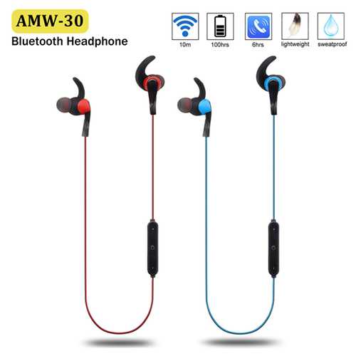Wireless Bluetooth 4.2 Stereo Earbuds with Mic - Sports Headphones for Running, Gym & Workouts - Compatible with iPhone, Android Phones & Tablets - Sweatproof & Noise Cancelling for Clear Calls & Music