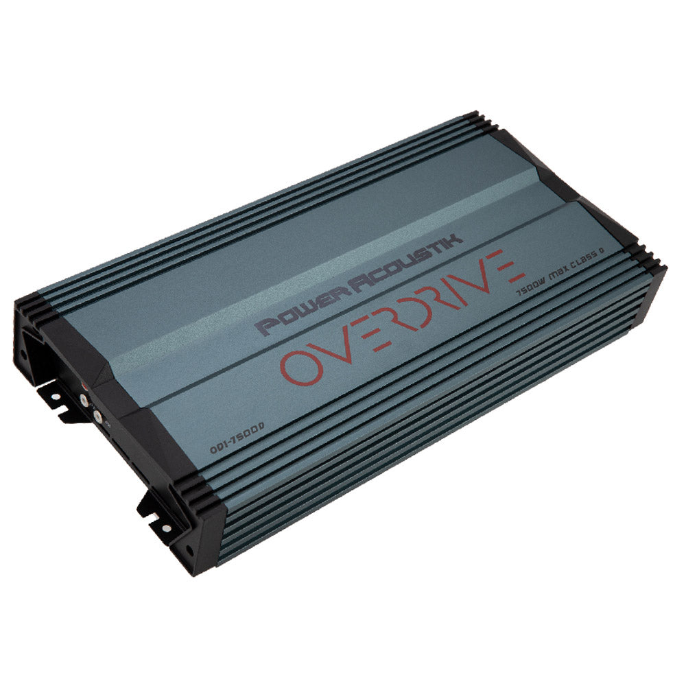 Power Acoustik OD1 7500D 7500W Monoblock Car Amplifier with Bass Remote - High Power Car Audio Amp for Subwoofers, Perfect for Truck & SUV Sound Systems