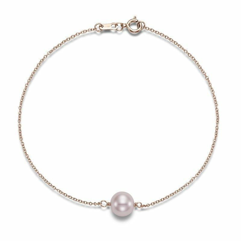 7mm Pink Pearl Single Strand Bracelet - Elegant & Timeless Jewelry for Women, Perfect for Weddings, Parties & Special Occasions