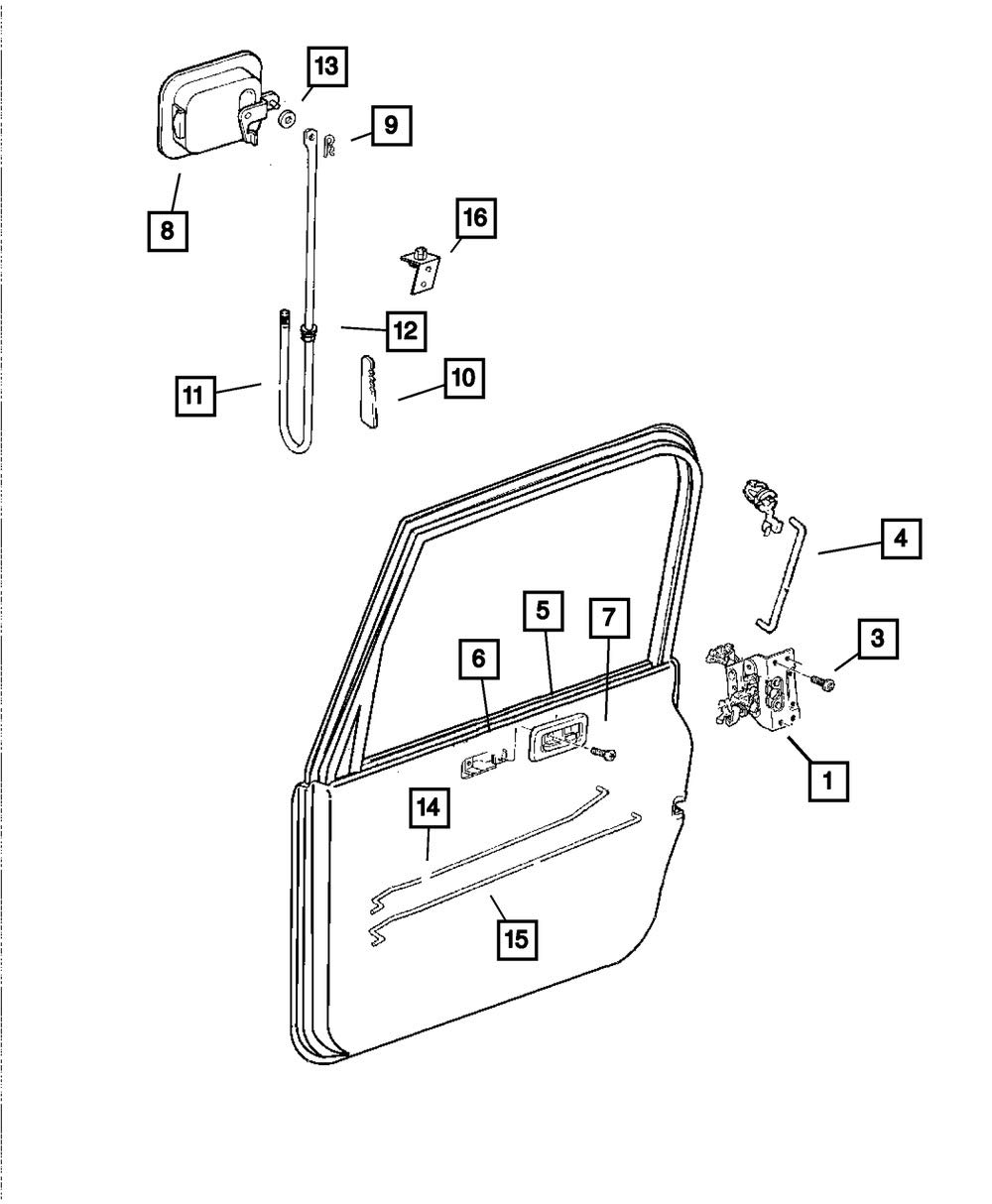 Mopar 5517 6383AE Replacement Outside Door Handle for Jeep Wrangler & Cherokee - Durable Exterior Car Door Handle Upgrade for Off-Road & Daily Driving
