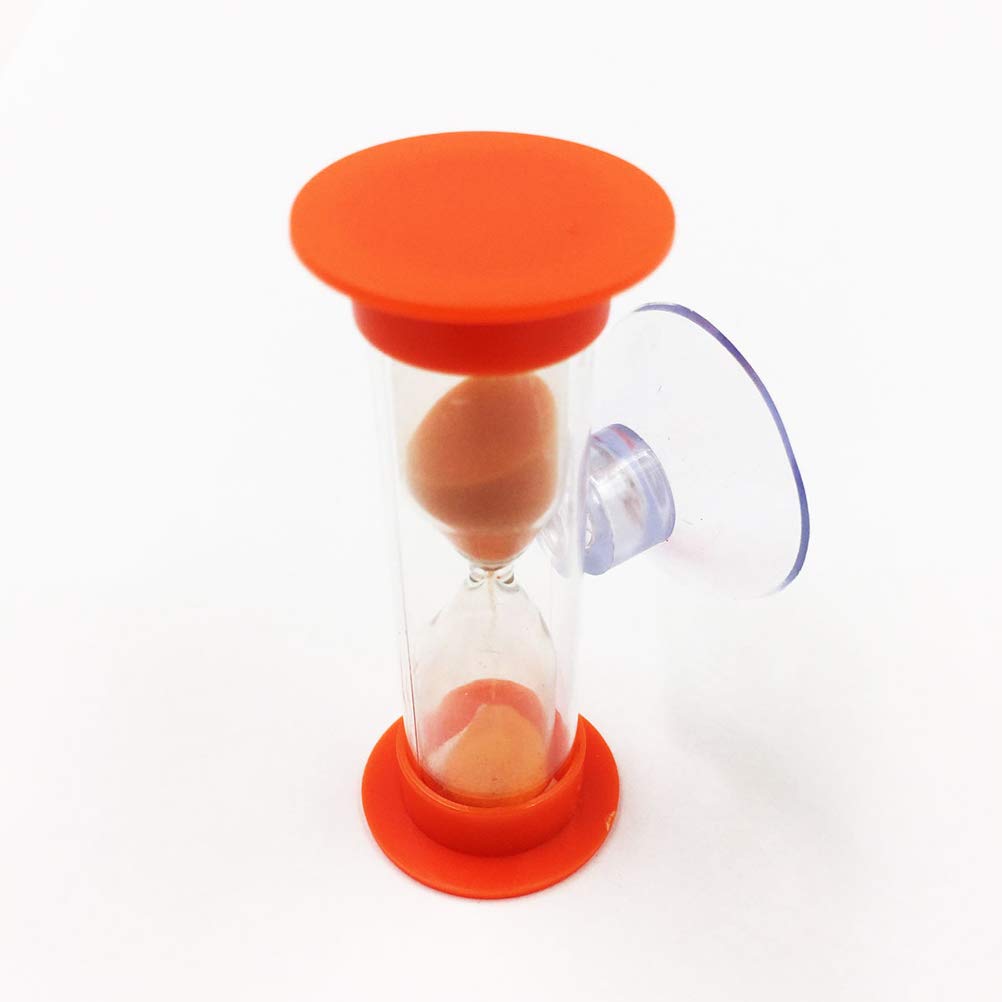 SUPVOX 3-Minute Hourglass Shower Timer with Suction Cup - Sand Timer for Bathing, Sauna & Spa - Orange Bathroom Accessory for Relaxation & Time Management