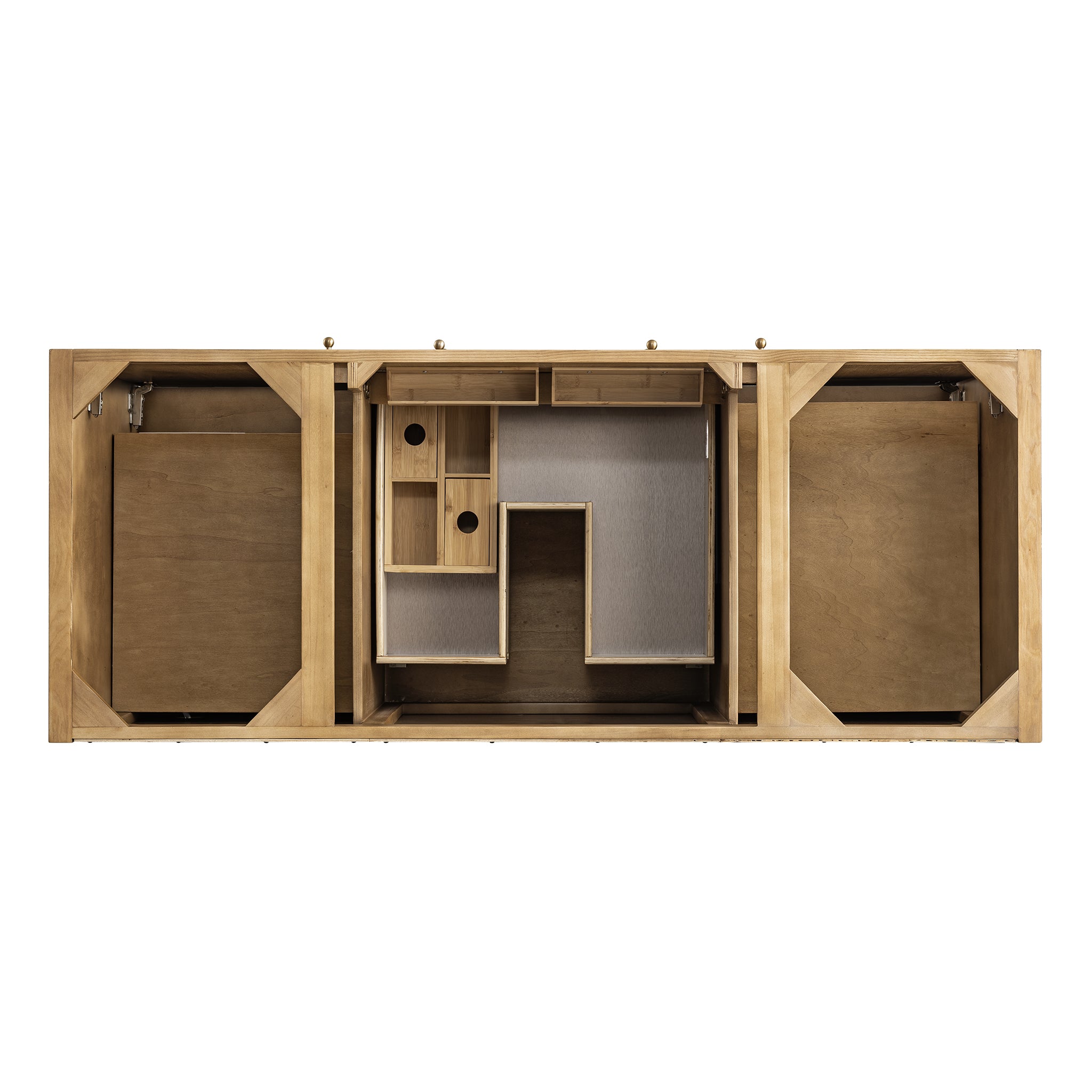 60-Inch Hudson Single Bathroom Vanity in Light Natural Oak – Perfect for Modern and Farmhouse Bathroom Designs