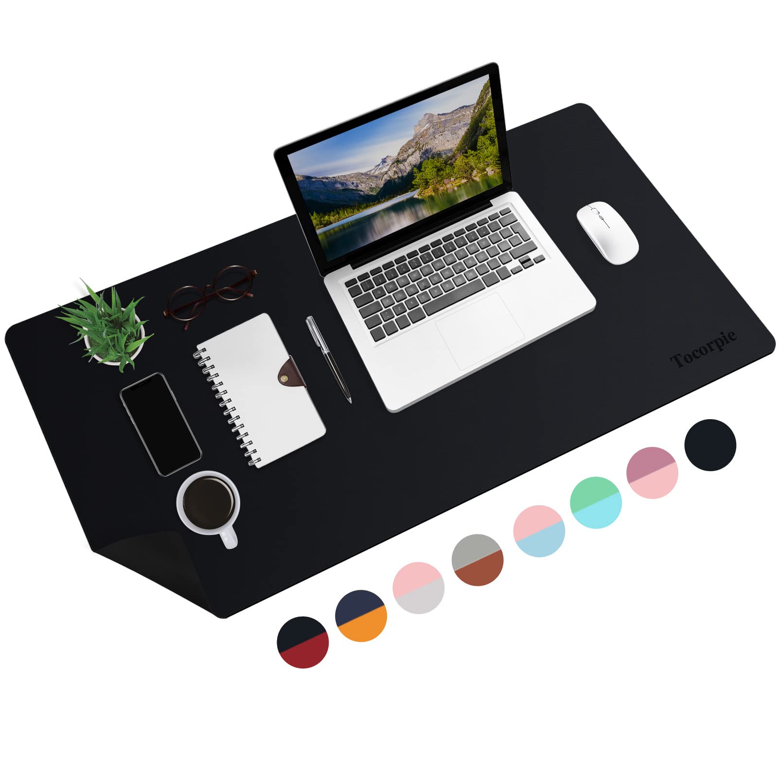 Dual-Sided PU Leather Desk Pad - Waterproof Large Mouse Mat for Laptop, Keyboard & Office Use | Home & Office Organizer | Perfect for Workstations, Writing & Computer Protection
