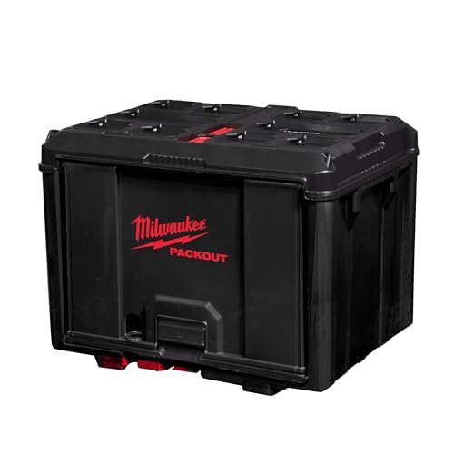 Milwaukee 4932480623 Heavy-Duty Tool Box - Secure Storage for Power Tools & Accessories - Ideal for Job Sites, Workshops & Garage Organization