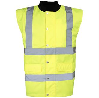 High Visibility Body Warmer Vest - Reflective Safety Jacket for Outdoor Work & Running - Lightweight & Warm for Construction, Cycling & Night Activities