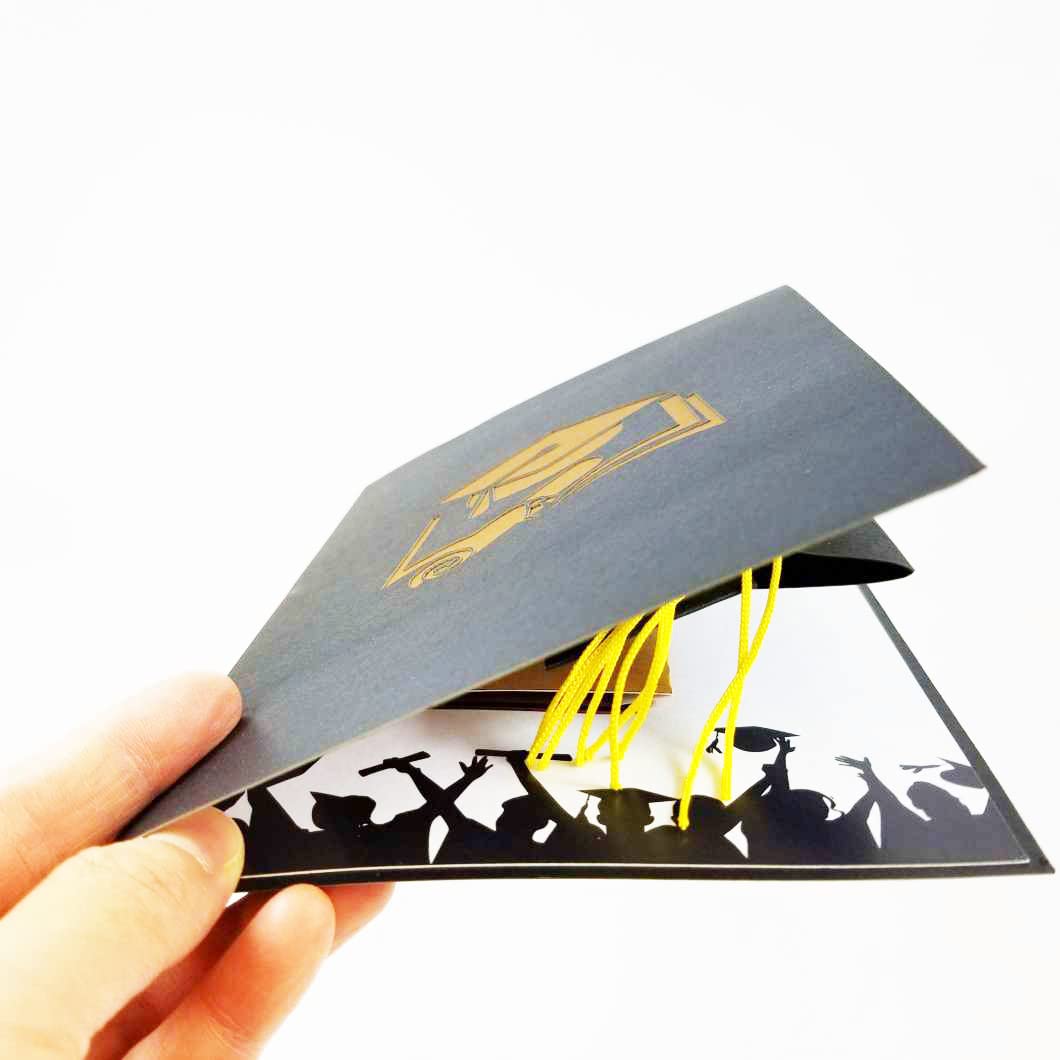 Graduation Cap Greeting Card - Graduation Congratulations Card for Students, Graduates, Achievement & Celebration - Perfect for High School, College & University Graduation Parties & Gifts
