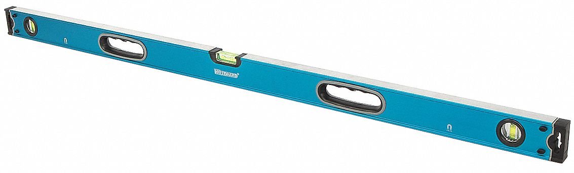 Westward 4MRV4 48-Inch Magnetic Box Beam Level - Heavy Duty Aluminum Construction for Precise Leveling | Perfect for Construction, Carpentry, Metalworking & DIY Projects