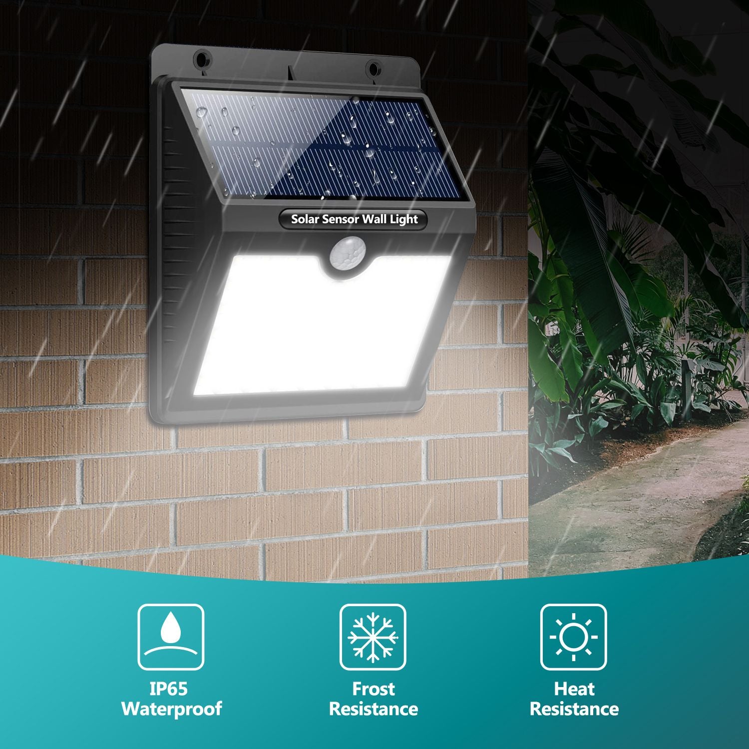 46 LED Solar Motion Sensor Security Light - Outdoor Waterproof Wall Light for Shed, Fence, Garage, Yard - Ideal for Home Security & Nighttime Illumination