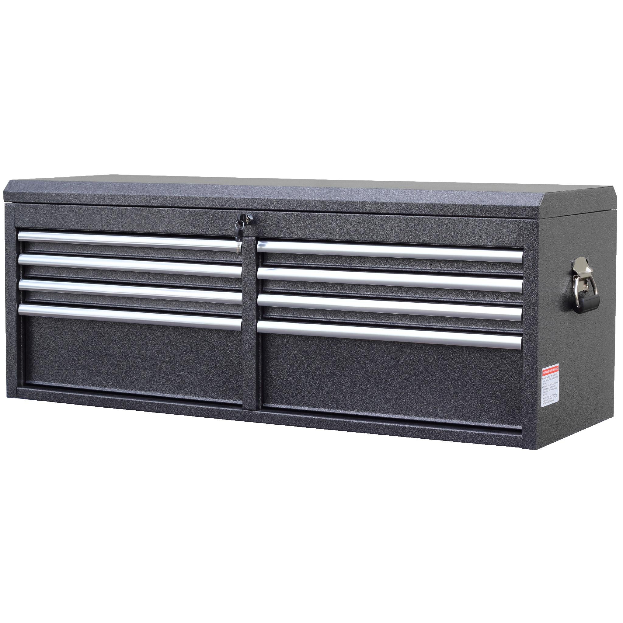 WEN 74558 52-Inch Silver 8-Drawer Tool Chest - Heavy Duty Metal Storage Cabinet for Garage, Workshop & Professional Mechanics