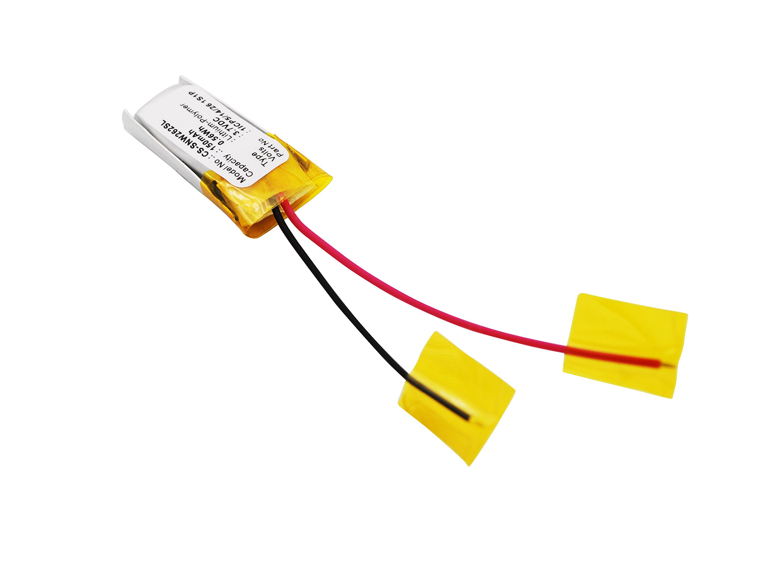 CS Cameron Sino Replacement Battery for Sony NWZ-W262 (Part NO 511426) - 1ICP5/14/26 1S1P 150mAh - Compatible with Walkman MP3 Player & Waterproof Headphones