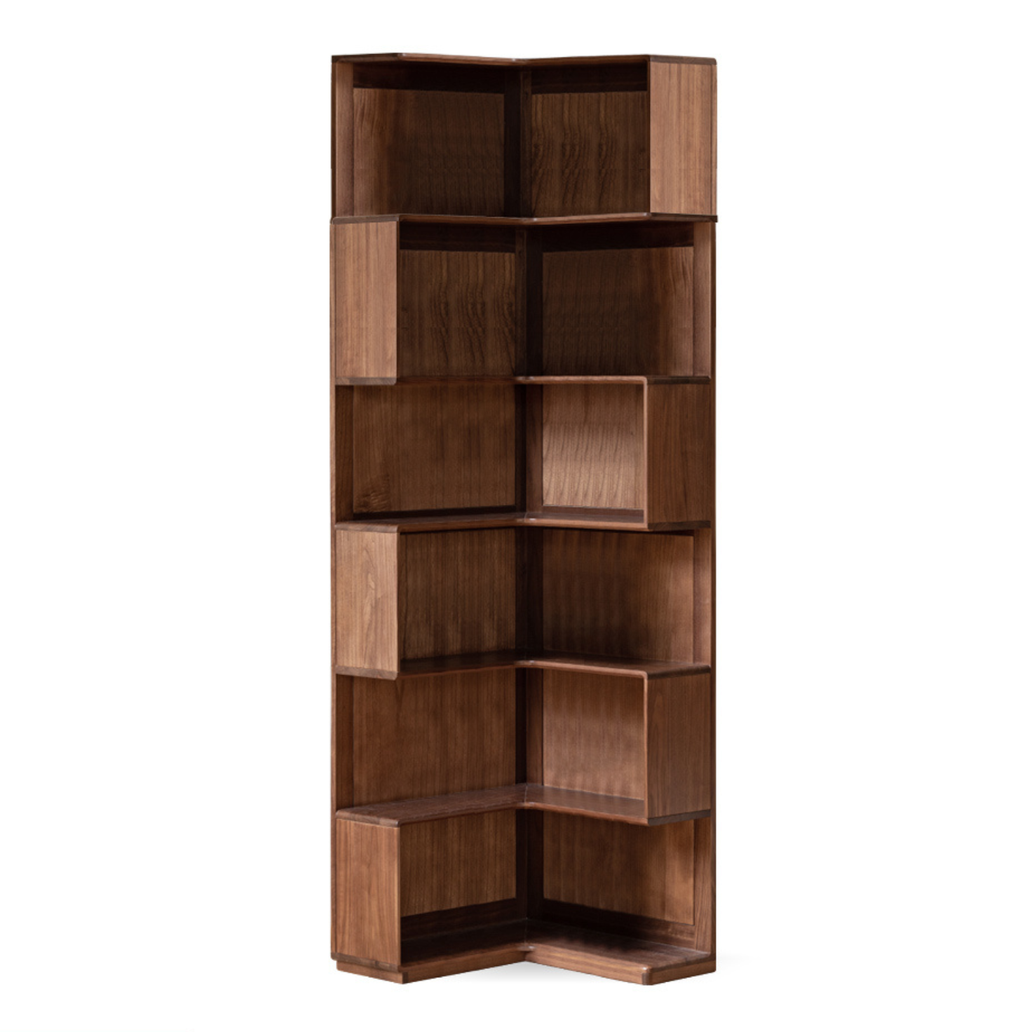 24.8x24.8x78.7 inch / 63x63x200 cm / Rich dark walnut color / Corner cabinet