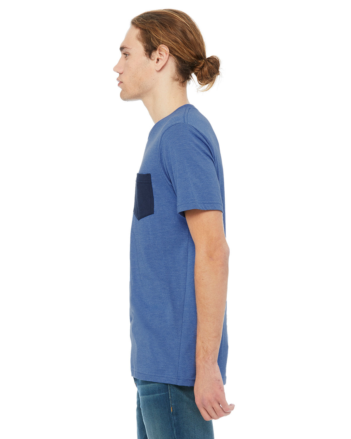 Bella + Canvas 3021 Men's Soft Jersey Short Sleeve Pocket T-Shirt - Comfortable Casual Wear for Everyday & Workout