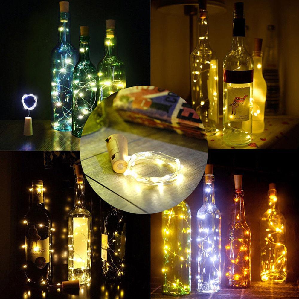 3 Pack 10 Super Bright Warm White LED Solar Wine Bottle Lights with Cork - 3 Ft DIY Fairy String Lights for Home, Wedding, Party Decoration - Perfect for Outdoor Garden, Patio, and Table Centerpieces