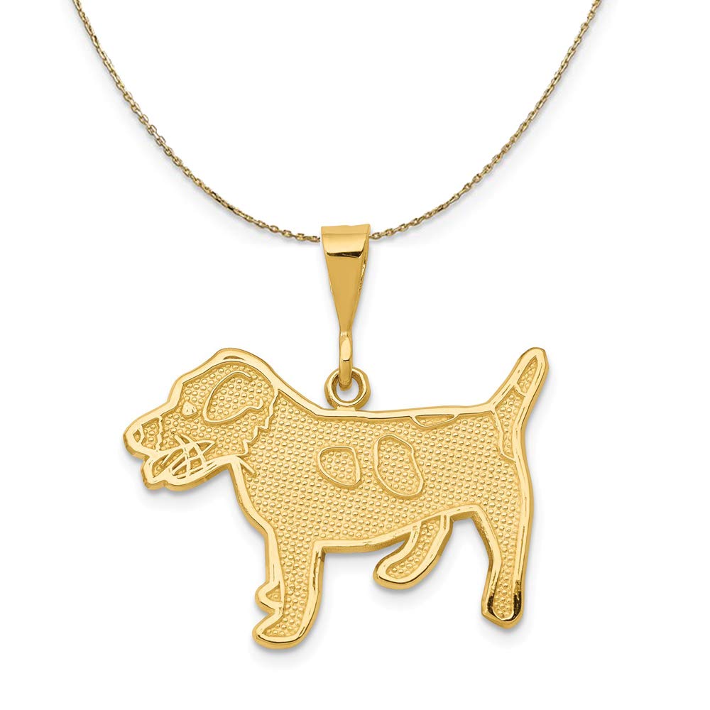 14k Yellow Gold Jack Russell Terrier Necklace for Dog Lovers