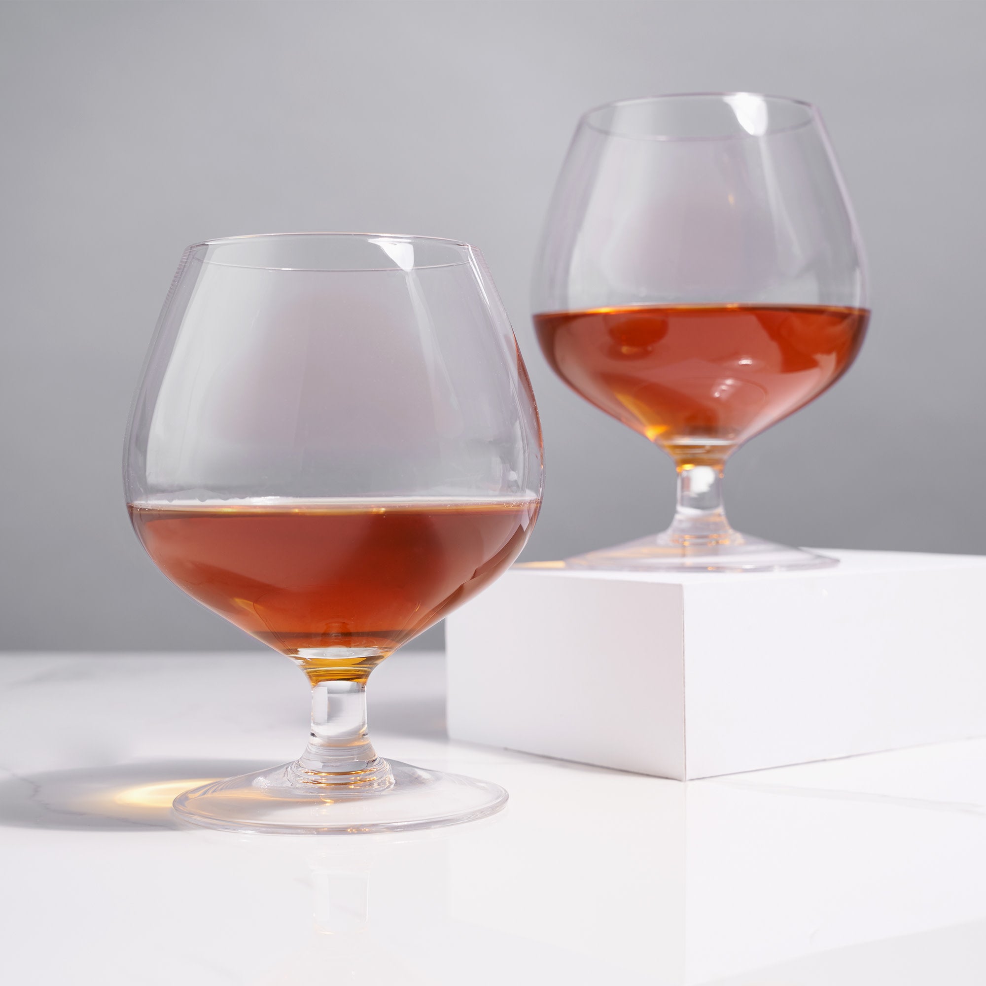 Premium Raye Crystal Wingback Brandy Glasses Set of 2 - Elegant Cut Glass Whiskey Snifters for Fine Liquor Tasting, Home Bar Decor & Gift Giving