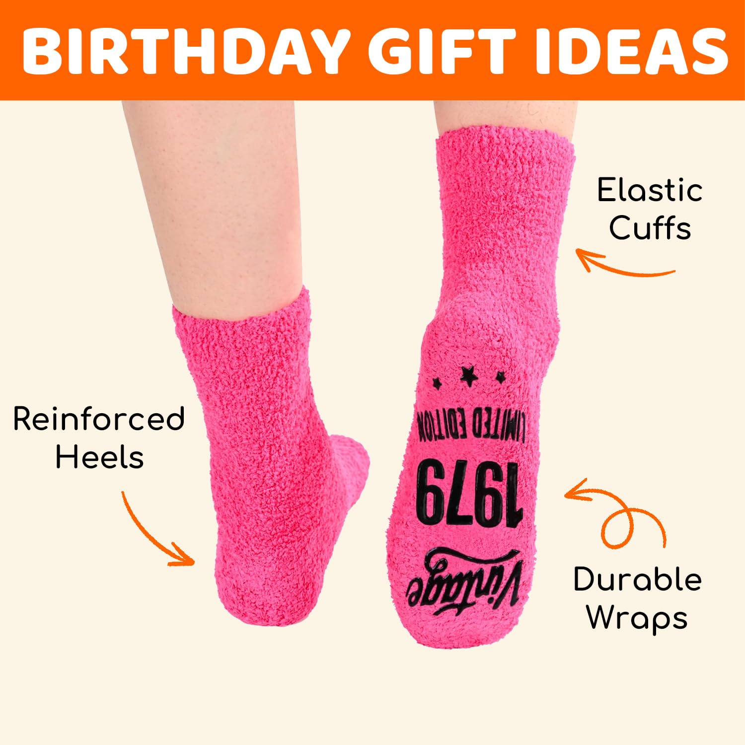 HappyPop Funny Birthday Socks for Women Aged 41-50 - Cute Novelty Gift for Mom, Grandma, Wife - Perfect for Birthday Parties, Gag Gifts & Special Occasions