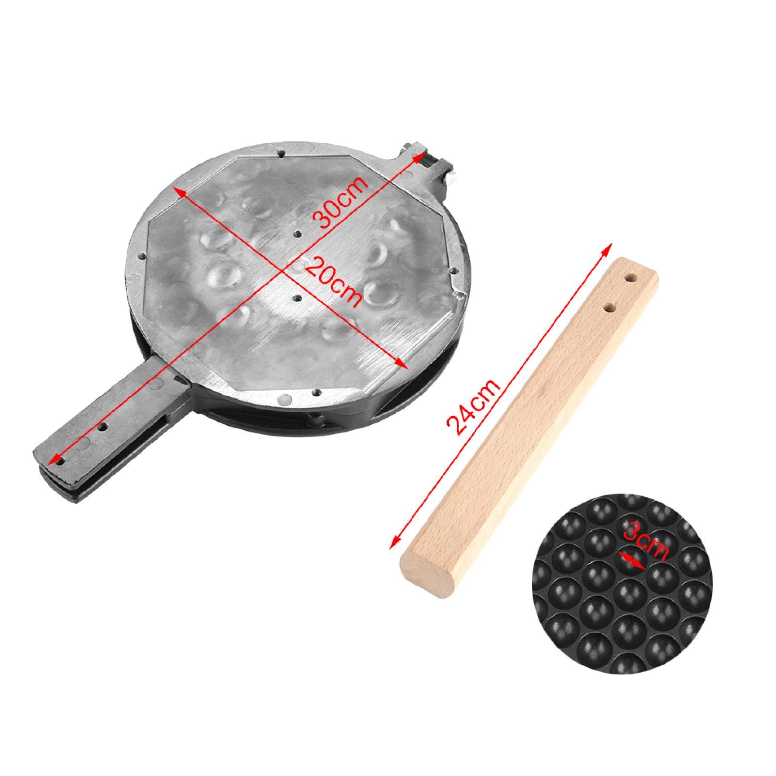 Raguso Stainless Steel Nonstick Egg Bubble Waffle Maker - Commercial & Home Use Waffle Pan for Bubble Egg Puffs, Pancakes, and Baking | Perfect for Breakfast, Brunch, and Cafes