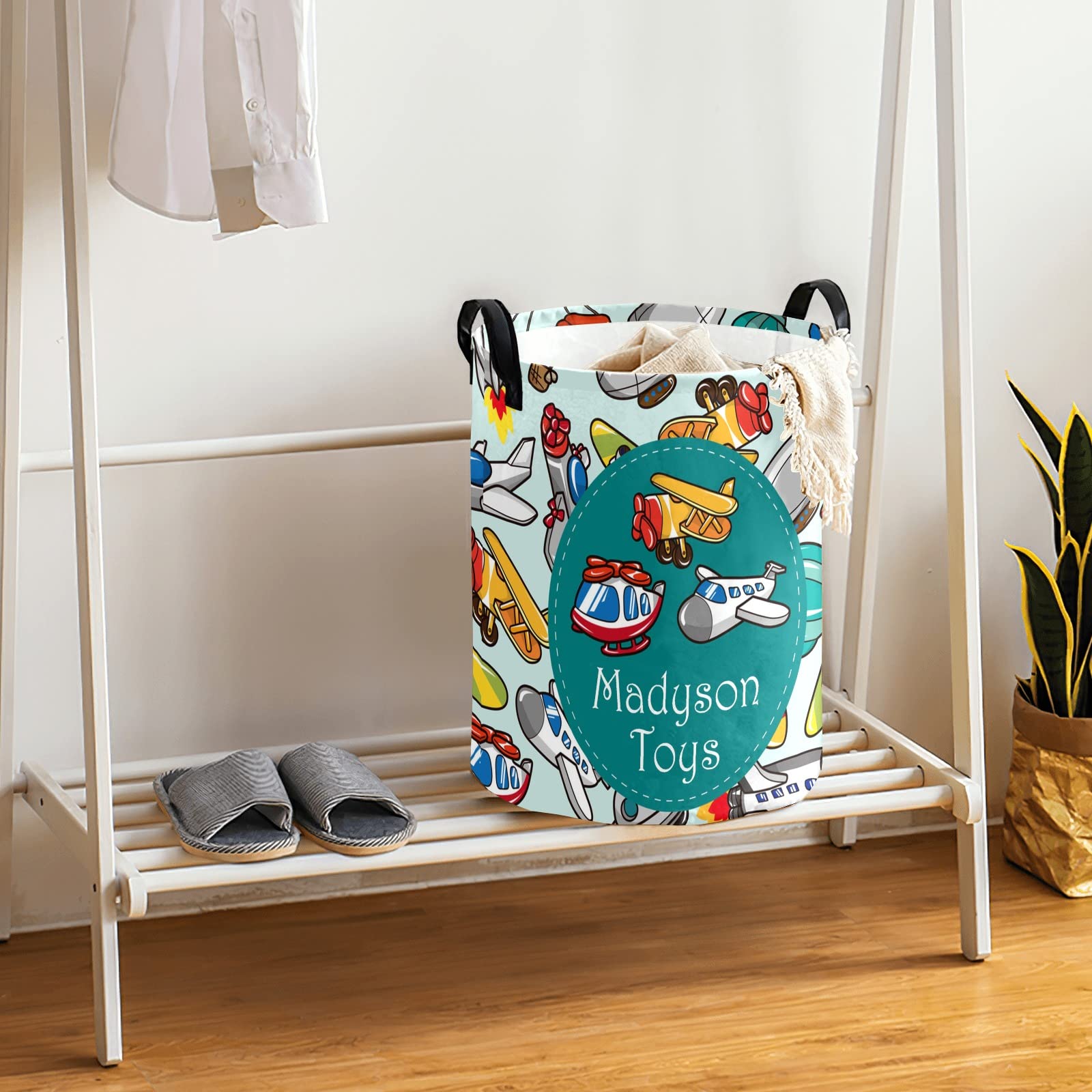 Personalized Baby Laundry Basket for Boys & Girls - Custom Collapsible Laundry Hamper with Handle, Storage Organizer for Nursery, Bathroom, Bedroom & Living Room Decor (Car Design) - Perfect for Baby Showers, Kids' Rooms & Home Organization