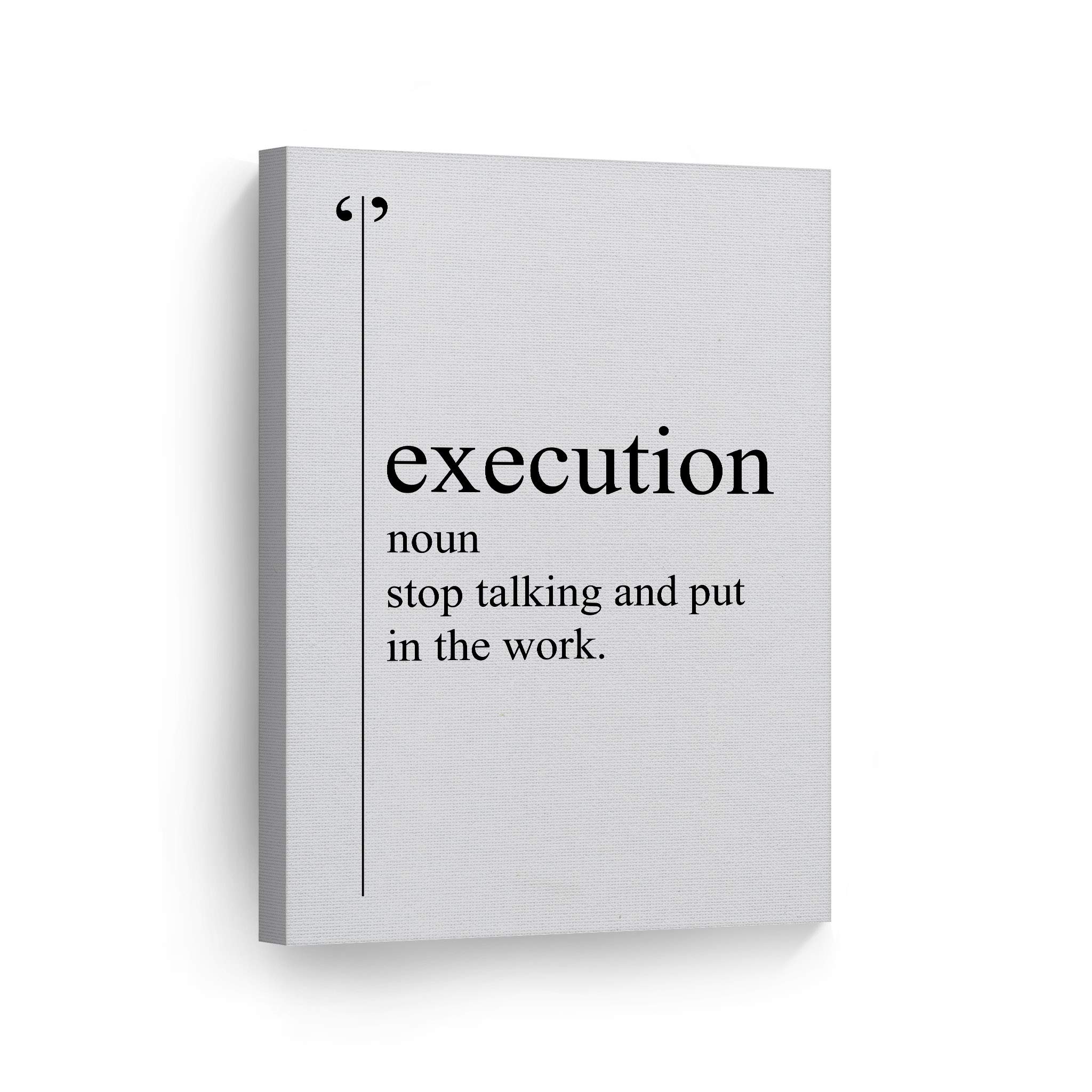 Smile Art Design Execution Definition Black and White Dictionary Art - Motivational Canvas Wall Art for Office & Home Decor - Inspirational Entrepreneur Quote Print - Modern Ready to Hang 40x30 Artwork Gift (Perfect for Offices, Living Rooms & Home Offices)