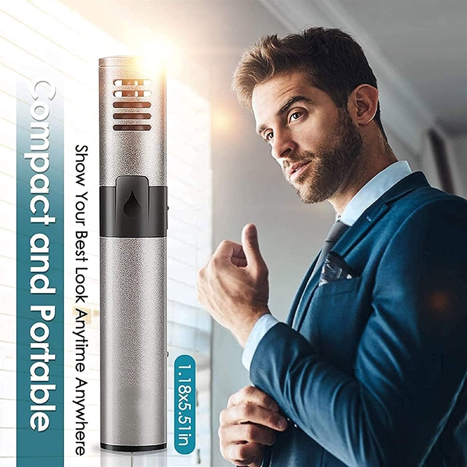 Rechargeable Ear and Nose Hair Trimmer for Men & Women - Painless Eyebrow & Facial Grooming Kit | Perfect for Travel, Home, and Personal Care