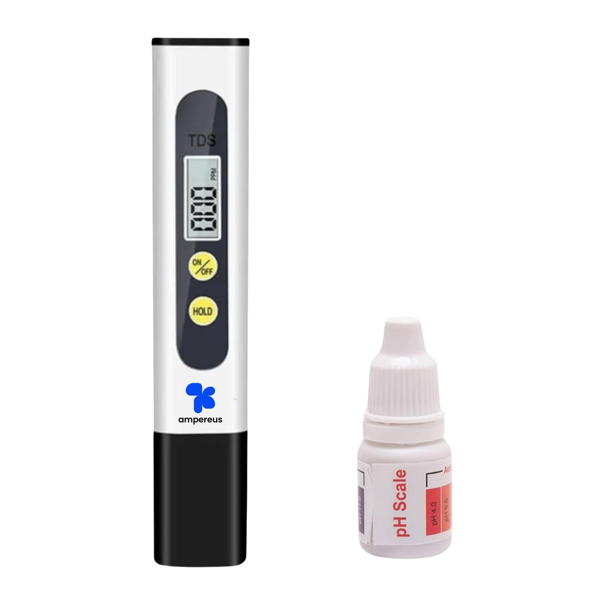 AMPEREUS Digital TDS and pH Meter for Water Testing - Accurate PPM Tester for Drinking, Aquariums, Pools & Commercial Use | Total Dissolved Solids Meter for Home, Lab & Industrial Water Quality Analysis