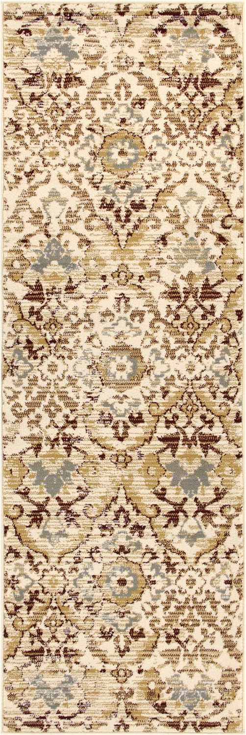 Tamara Modern Diamond Geometric Indoor Area Rug - Soft Non-Slip Living Room Carpet for Bedroom, Dining Room & Home Decor