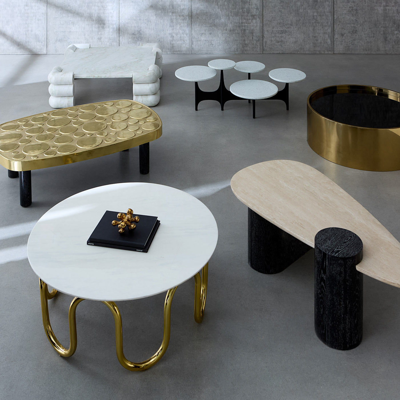 Modern Milano Cocktail Table - Stylish Round Coffee Table for Living Room, Lounge & Office - Perfect for Entertaining, Relaxing & Decorating