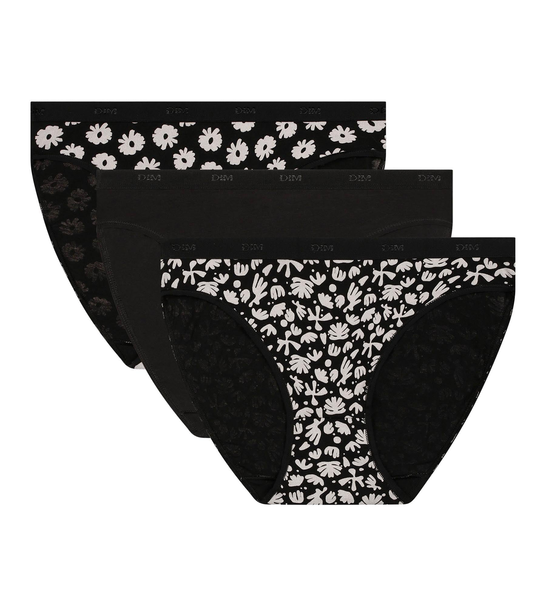 3 Pack Women's Cotton Stretch Floral Underwear - Soft Breathable Panties for Everyday Comfort & Lounge Wear