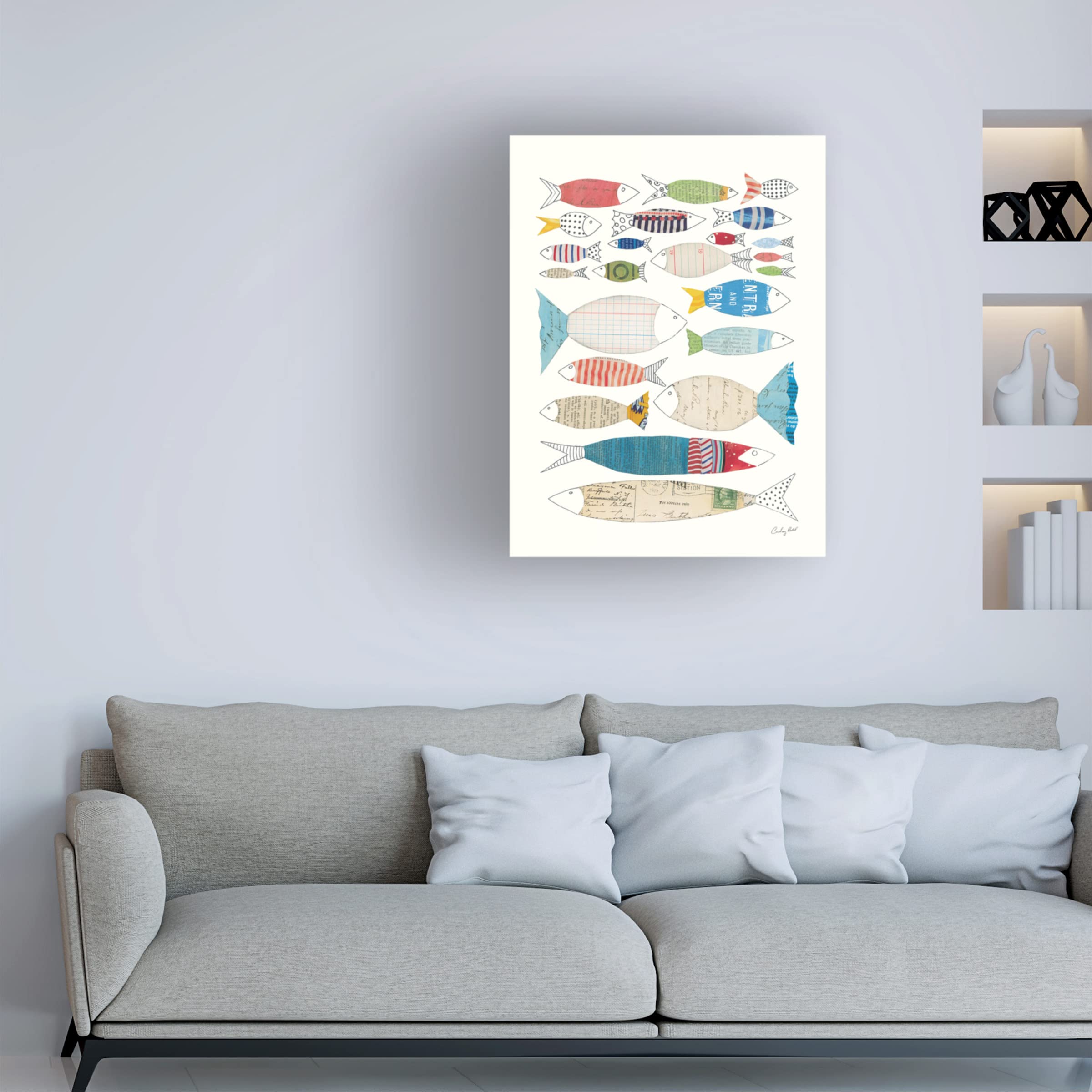 Courtney Prahl 'Wind and Waves VI' Canvas Wall Art Print - Ocean Wave Painting for Beach House Decor, Coastal Living Room & Bedroom Wall Decor