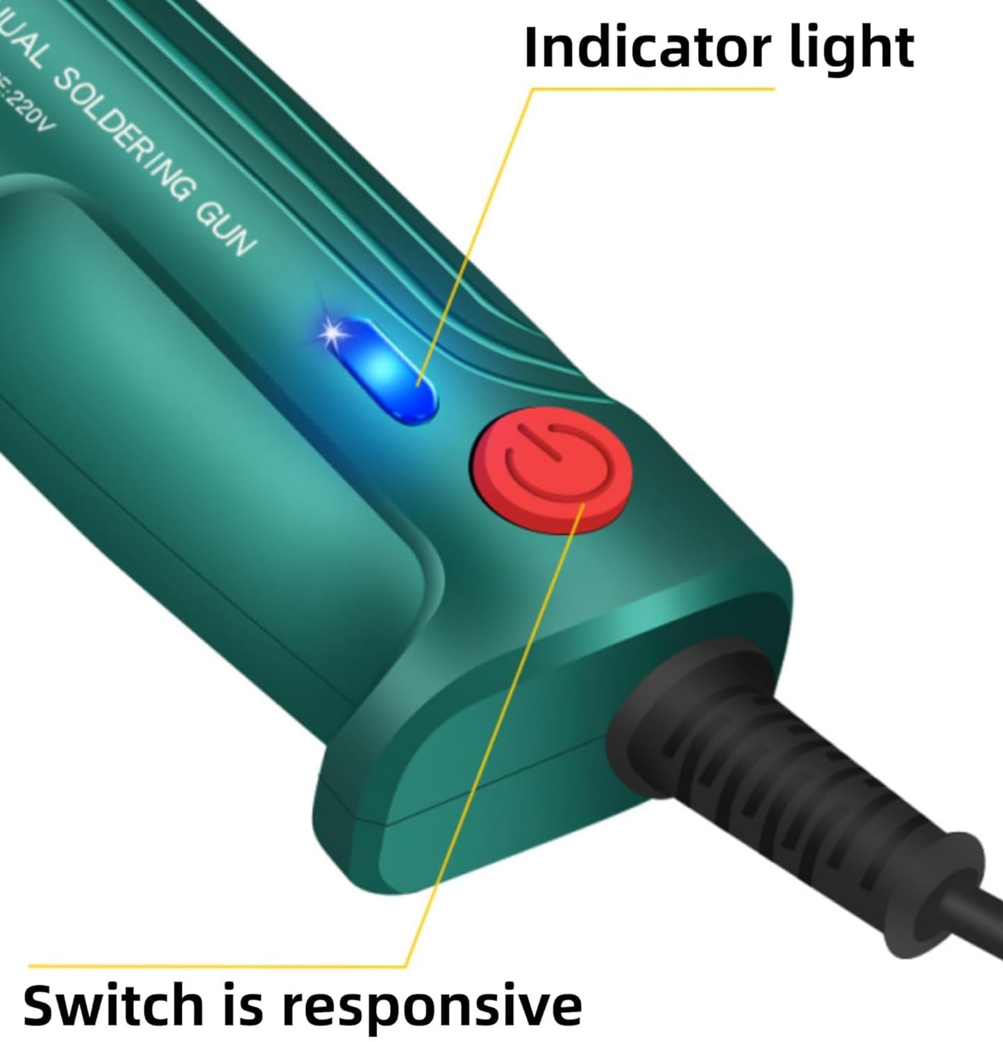 2025 New 60W 110V Multi-Function Soldering Iron Gun Kit with Green Handle, Pliers, Bracket & Tin Wire - Professional Corded Soldering Tool for Circuit Boards, Electronics & Home Appliance Repair - Perfect for DIY Projects, Hobbyists & Electrical Maintenance