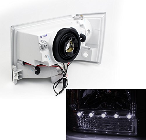LED Headlights with Corner & Bumper Signal Lamps - Chrome Housing - Compatible with 1993-1998 Jeep Grand Cherokee - Upgrade Your Off-Road Adventure & Night Driving Safety