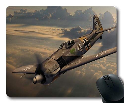 World War Aircraft Mouse Pad - Non-Slip Gaming Mouse Mat with Stitched Edges for PC & Laptop | Perfect for Gaming, Office & Home Use