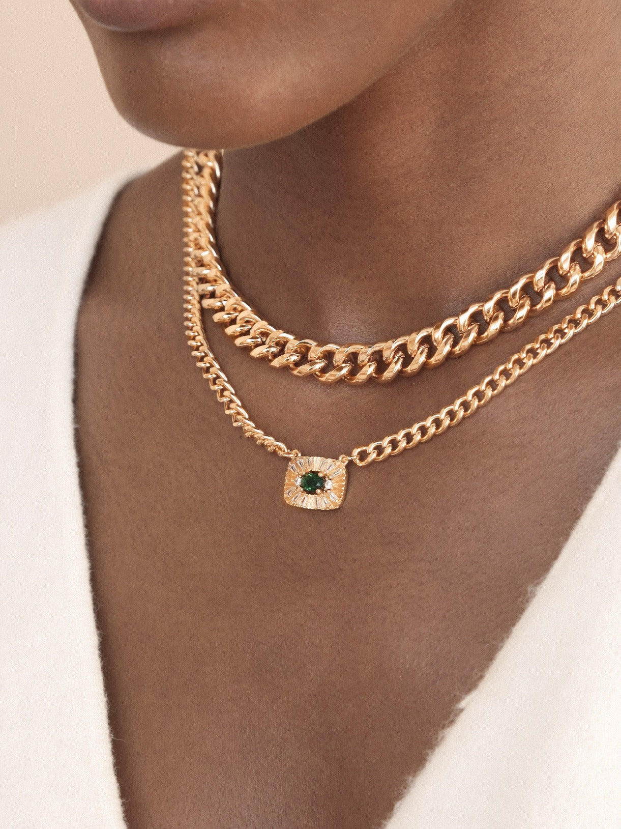 Emerald Green Crystal Pendant Necklace Set for Women - Elegant Jewelry Gift for Birthday, Anniversary & Special Occasions - Perfect for Evening Parties, Weddings & Date Nights