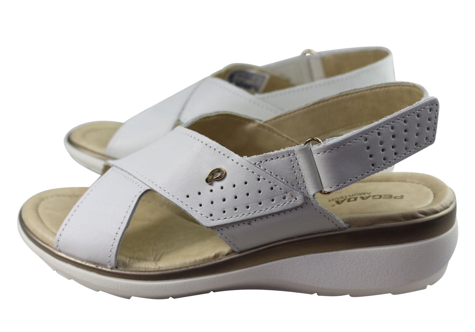 Pegada Paros Women's Comfortable Leather Sandals - Handmade in Brazil - Perfect for Beach, Vacation & Summer Outfits