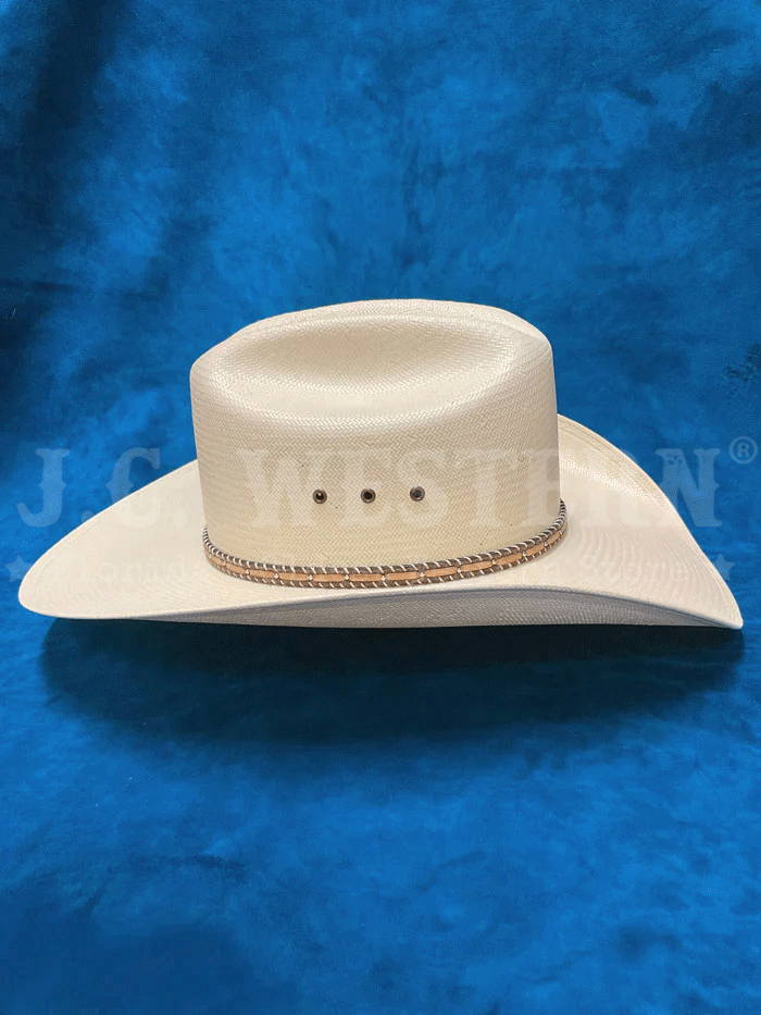 Resistol RSPNCKN304281 Piney Creek George Strait Collection Straw Cowboy Hat - Natural Color for Outdoor, Ranch, and Country Music Events