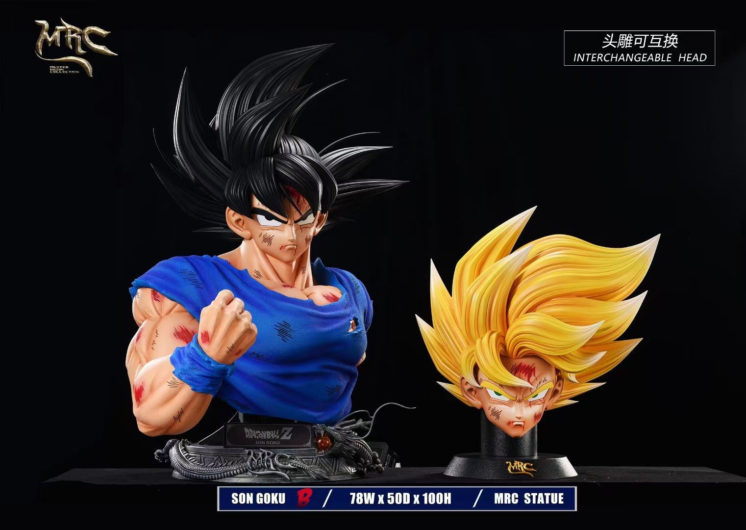 MRC Studio Goku Bust 1/1 Scale Dragon Ball Z Anime Statue - Perfect for Home Decor, Office Display & Anime Collection