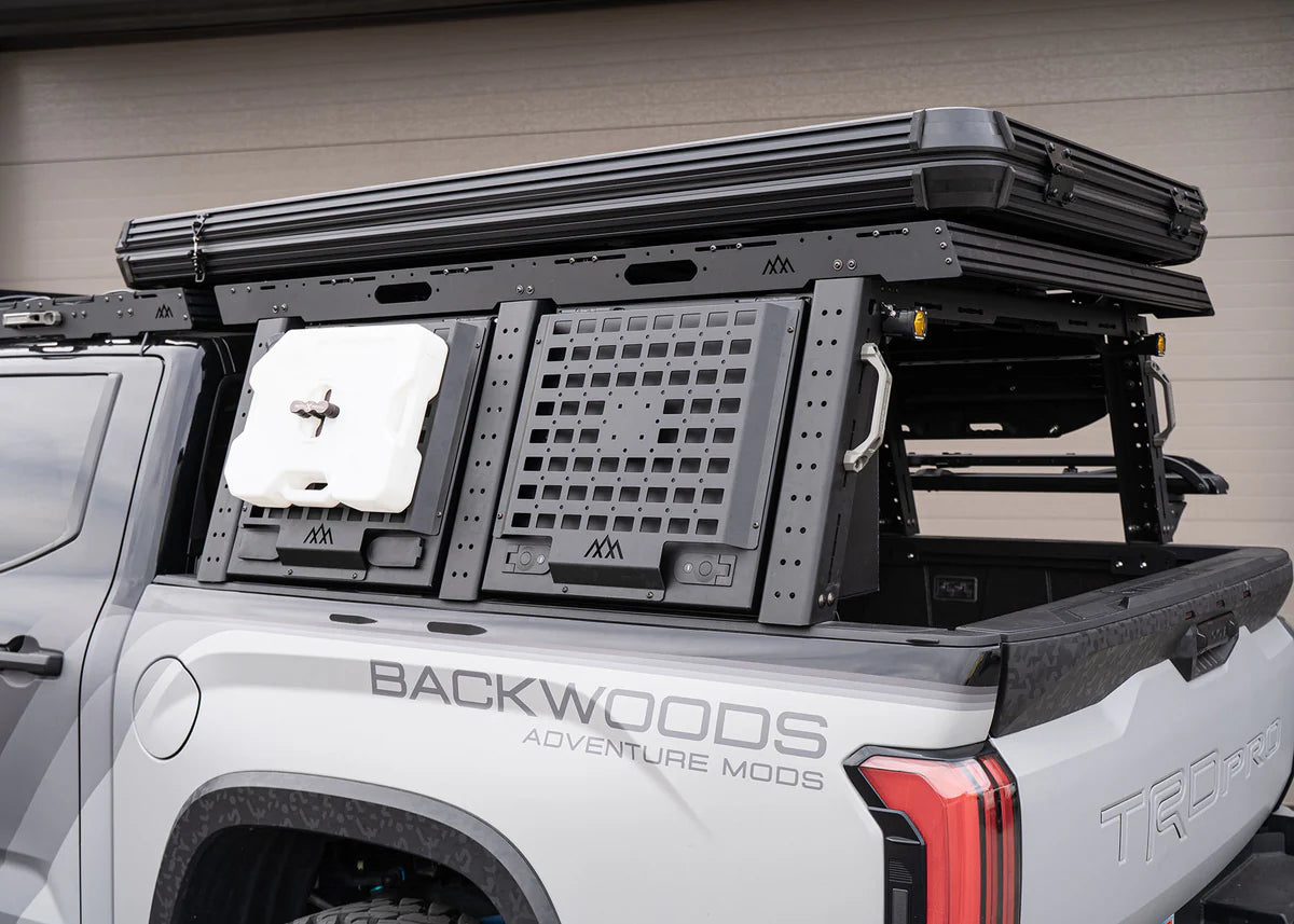 2022+ Toyota Tundra Aluminum Bed Rack Storage Box | Heavy Duty Truck Organizer for Backwoods Adventure & Off-Road Camping Gear | Perfect for Overlanding, Hunting & Outdoor Equipment Storage