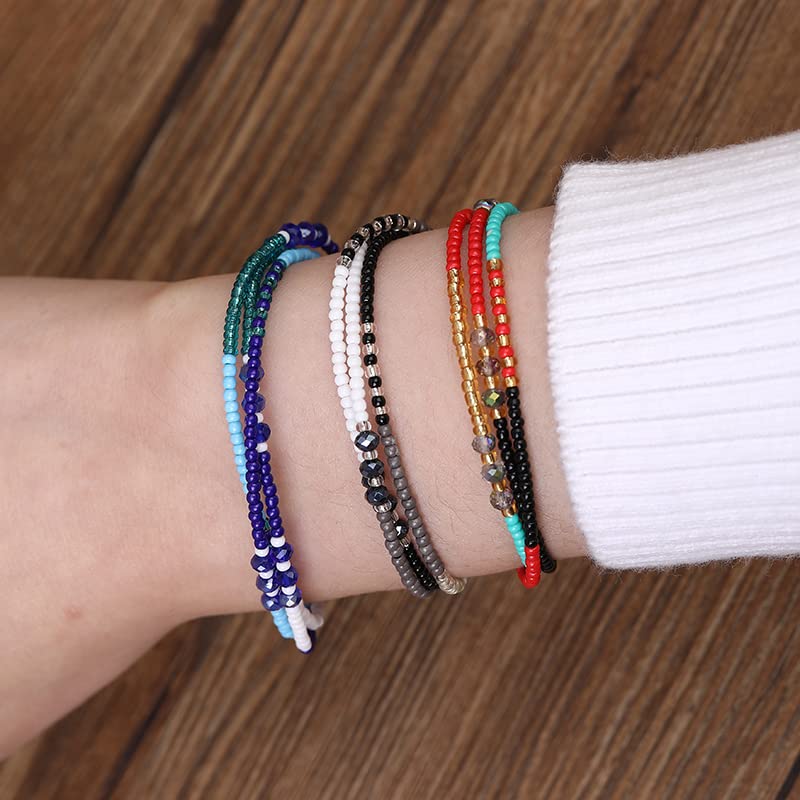 Boho Beaded Ankle Bracelet for Women - Colorful Handmade Summer Love Anklet Jewelry | Perfect for Beach Vacations, Music Festivals & Boho Fashion