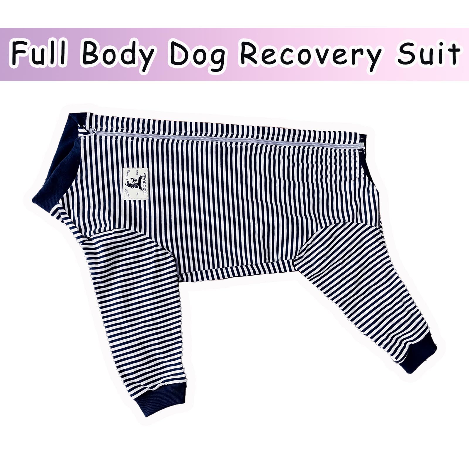 Post Surgery Dog Onesie with Zipper - Full Body Dog Recovery Suit for Large & Medium Dogs - Male/Female Dog Surgery Suit After Spay - Soft Dog Pajamas for Wound Protection & Comfort - Ideal for Post-Op Care, Wound Healing & Stress Relief