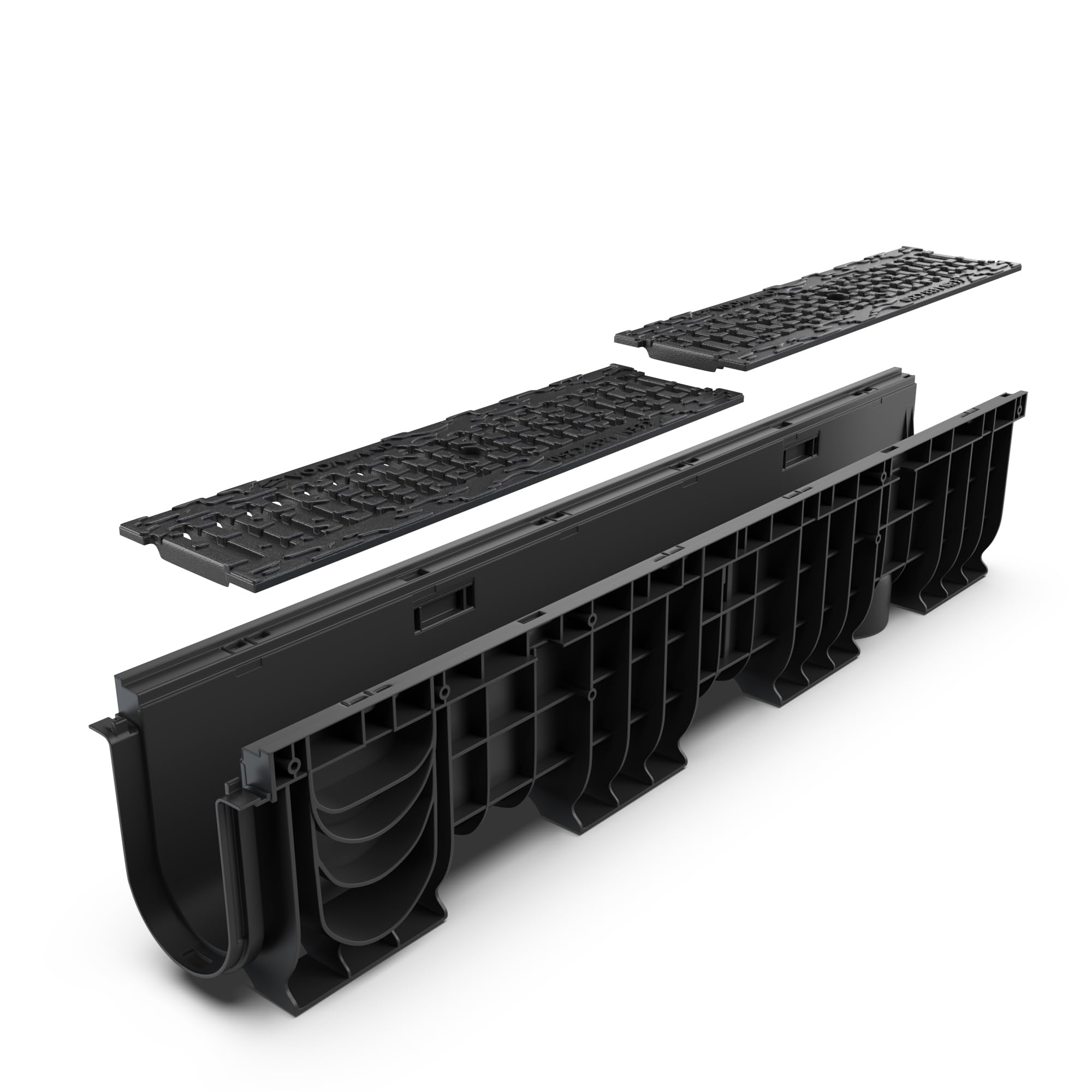 Vodaland 4 Inch Trench Drain with Cast Iron Grate - 8