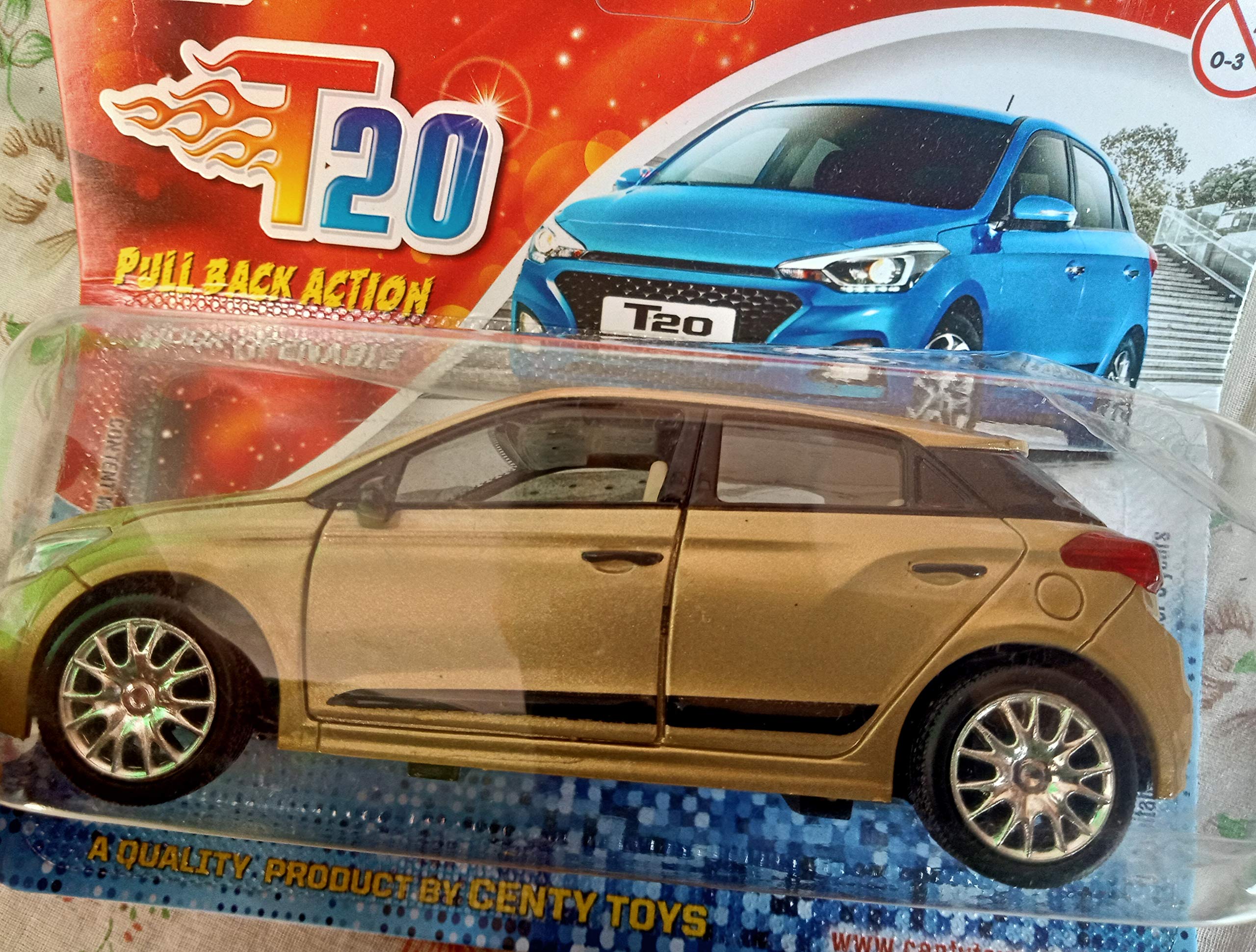 CENTY Toys T20 Gold Pull Back Car - Realistic Alloy Wheels & Opening Doors - High Quality Diecast Toy Vehicle for Kids (Made in India) - Perfect for Birthday Gifts, Collectibles & Pretend Play