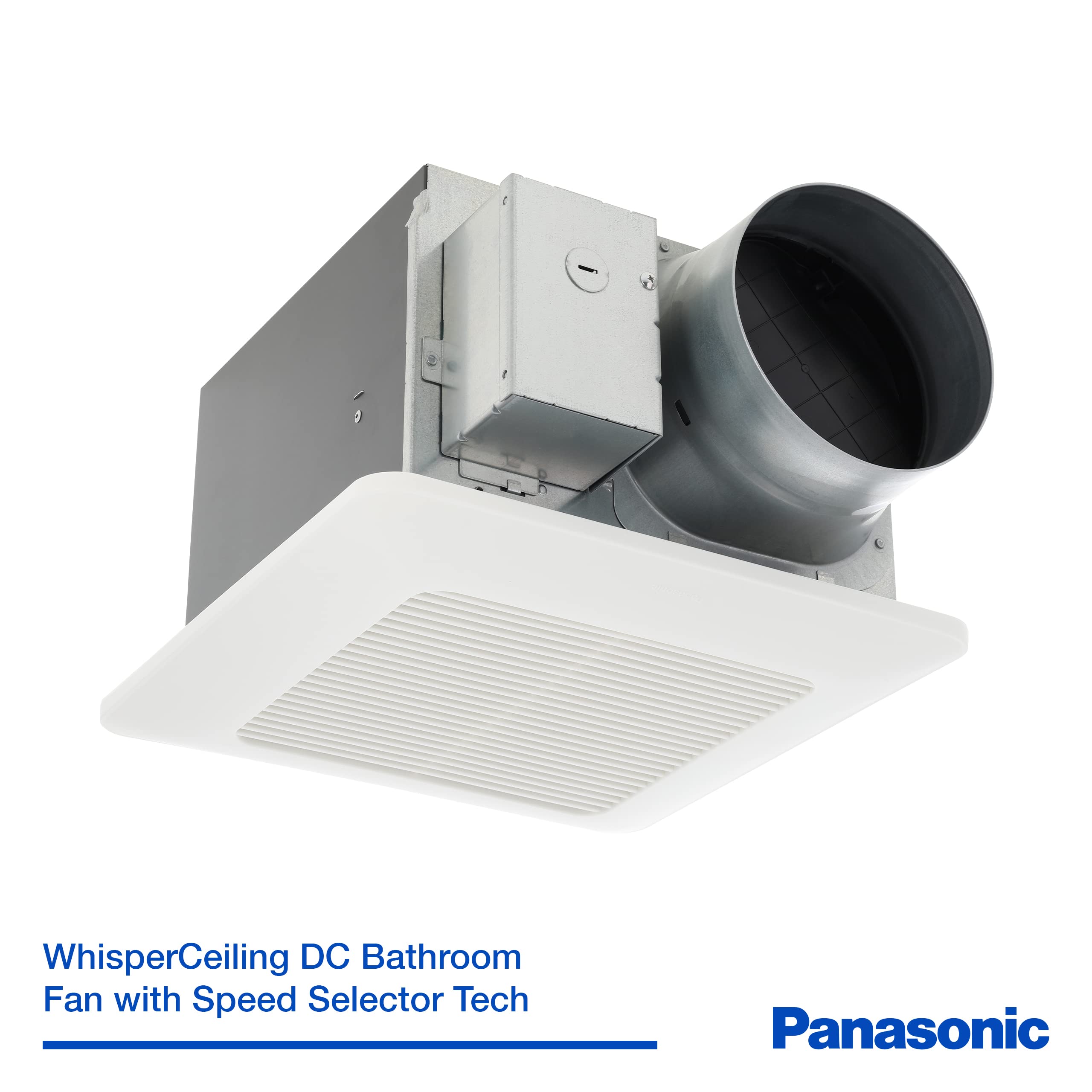Panasonic FV-1115VQ1 WhisperCeiling DC Ceiling Fan - Ultra Quiet, Energy Efficient Bathroom Exhaust Fan with Humidity Sensor - Perfect for Bathrooms, Kitchens & Laundry Rooms