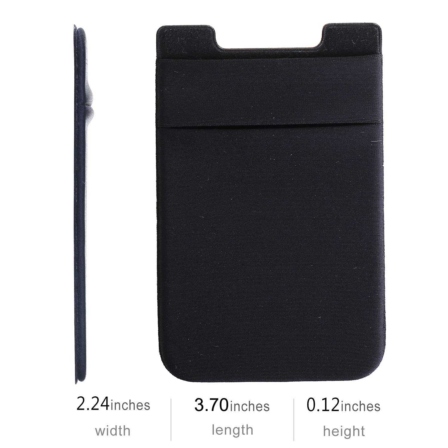 3 Pack Adhesive Phone Wallet Card Holder - Durable Stick On Wallet for iPhone & Samsung - Holds Credit Cards, ID & Cash - Perfect for Travel, Shopping & Everyday Use (Black, Pink, Gray)