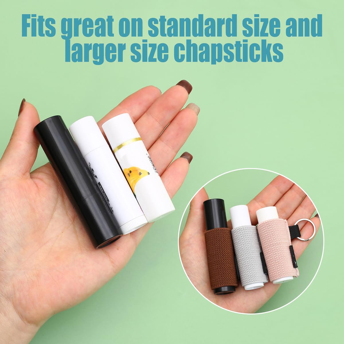 Cute Minimalist Lip Balm Keychain Holder - Chapstick Holder Keychain for Women & Men - Perfect for Gym, Travel, and Everyday Use