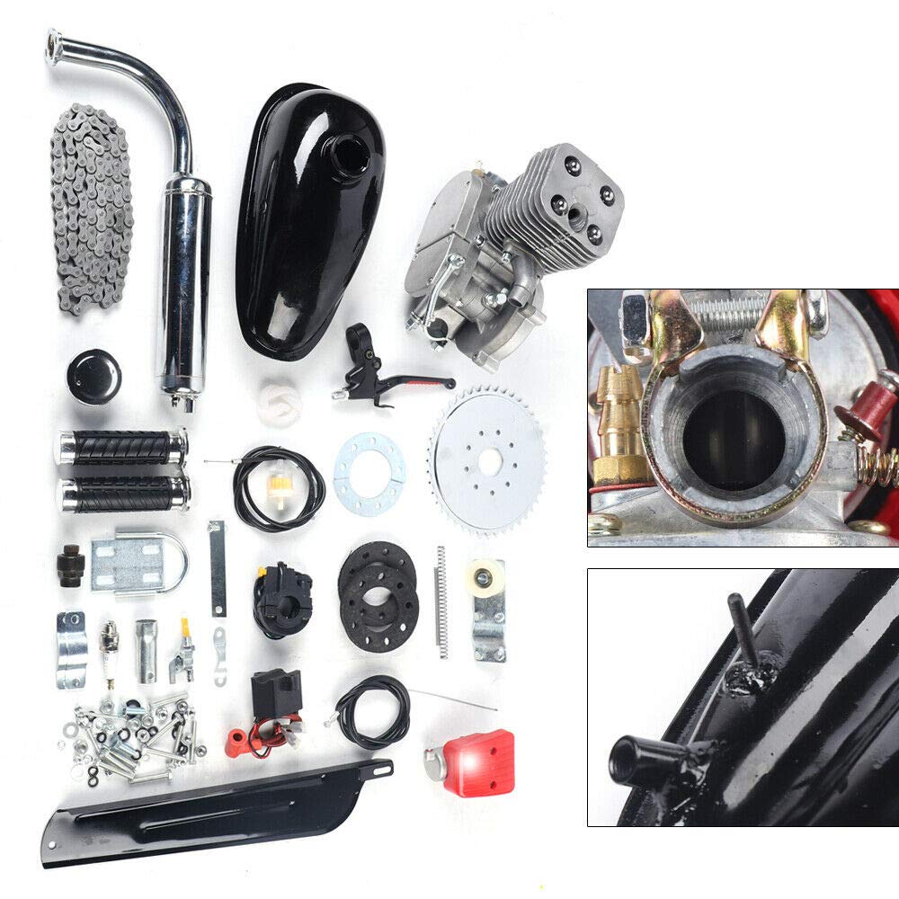 LOYALHEARTDY 100CC 2-Stroke Bicycle Engine Kit - Motorized Petrol/Gas Bike Conversion Kit for 26