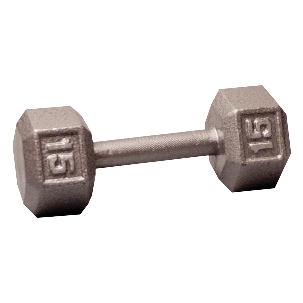 Body Solid Iron Hex Standard Dumbbell Set - 5-50 lbs Gray Dumbbells for Home Gym, Strength Training & Weightlifting | Perfect for CrossFit, HIIT & Muscle Building Workouts
