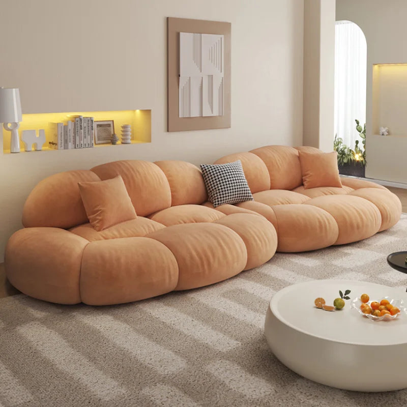 Modular Loveseat for Living Room - Contemporary Velvet Sofa Set with Chaise Lounge | Perfect for Small Spaces, Apartments & Cozy Home Decor