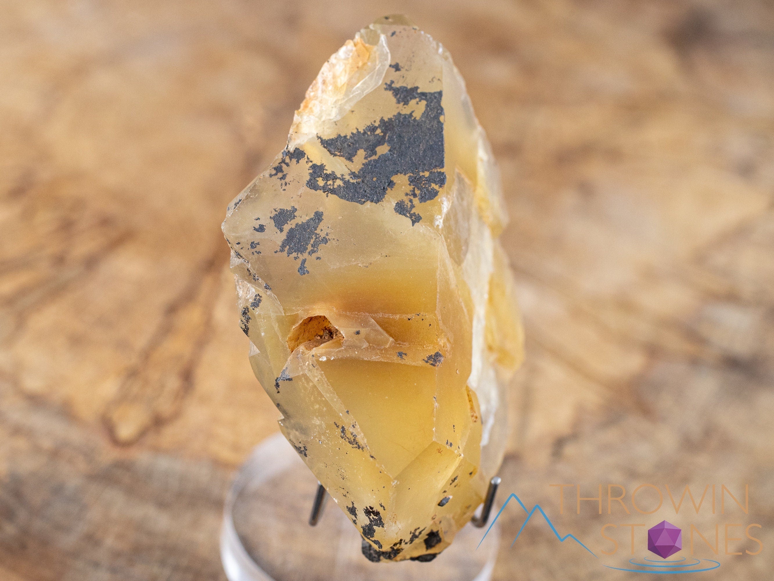 Natural Raw Quartz Crystal with Orange Rutile Inclusions - Healing Stone for Home Decor, Housewarming Gift & Spiritual Energy - Perfect for Meditation, Feng Shui & Positive Vibes