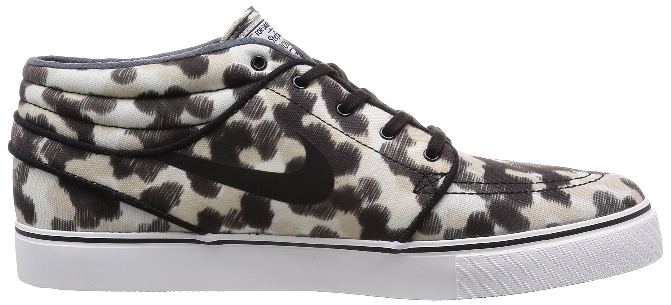 Nike Men's Zoom Stefan Janoski Mid Skateboarding Shoes - White/Black (Size 4) - Comfortable Sneakers for Skateboarding & Casual Wear
