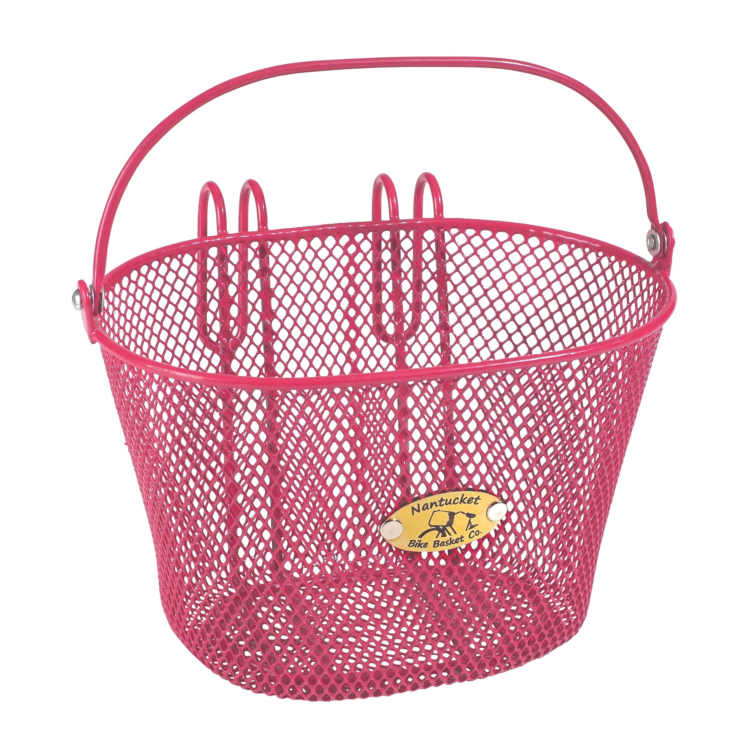 Nantucket Bicycle Basket Co. Kids' Surfside Wire Bike Basket - Perfect for Beach Cruisers, Picnics & School Commutes